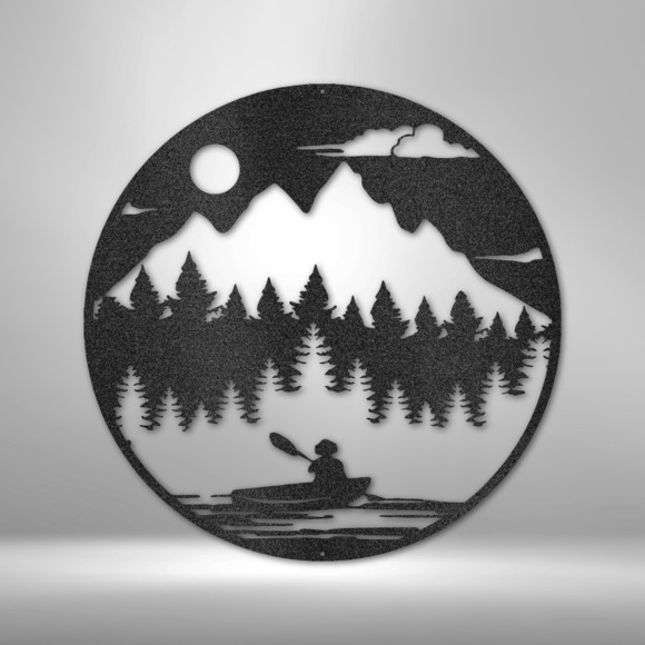 Canoe the Wild Steel Sign Laser Cut Powder Coated Home & Office Metal Wall Decor